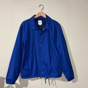2018 Gap Royal Blue Nylon Coaches Jacket